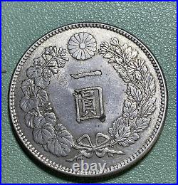 1905 Japan (Yr. 38) 1 One Yen Silver KM Y#A25.3 World Silver Coin