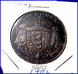 1906 Norway 2 Kroner Silver World Norwegian Coin