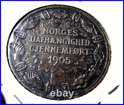 1906 Norway 2 Kroner Silver World Norwegian Coin