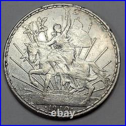 1910 Mexico Caballito Peso Silver Coin Scarce World Crown Coin Nice Type F363