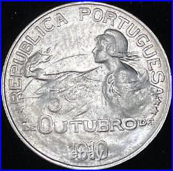 1914 (1910) Portugal 1 Escudo Establishment of the Republic World Silver Coin