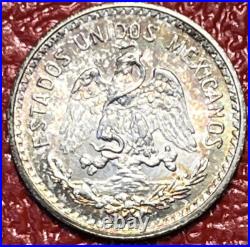 1914 Mexico 10 Centavos GEM Monster Album Toner Target Toned Silver World Coin 1914 Mexico 10 Centavos GEM Monster Album Toner Target Toned Silver World Coin