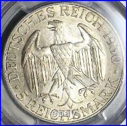 1930-D PCGS MS 62 Zeppelin World Flight Germany 5 Mark Silver Coin (24061103D)