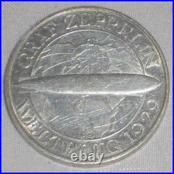 1930G Silver Coin Germany Weimar Republic 3 Reichsmark Graff Zeppelin World Flgt 1930G Silver Coin Germany Weimar Republic 3 Reichsmark Graff Zeppelin World Flgt