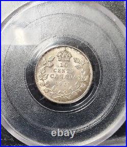 1931 Canada 10 Ten Cents World Silver Coin PCGS CERTIFIED Ms63 OGH