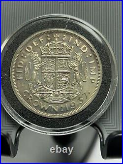 1937 Great Britain PROOF 1 Crown Large World Silver Coin