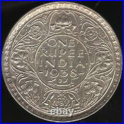 1938 B(Dot) British India George VI Silver Rupee World Coins Pennies2Pounds