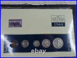 1941-1945 World War II Coin & Stamp Collection WWII US 90% Silver Annual Sets