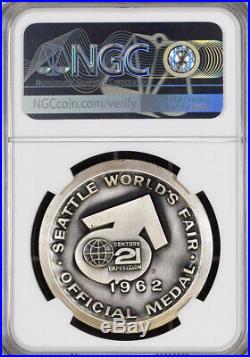 1962 Seattle World's Fair Monorail Silver Medal MS68 NGC Token, Coin, Alweg
