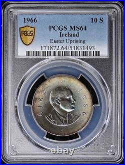 1966 10 S Silver Easter Uprising World Coins Ireland PCGS MS64