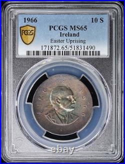 1966 10 S Silver Easter Uprising World Coins Ireland PCGS MS65