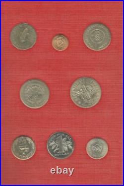 1968-1970 FAO World Coin Album #1 red complete Proof/BU 52 Coins some silver