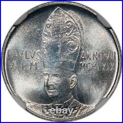 1969 VII Vatican Lira Ngc Ms 66 Finest Known Worldwide Beautiful Coin