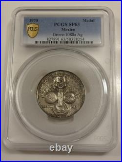 1970 Medal PCGS SP63 Mexico World Cup Grove 1088a