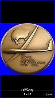 1970 world soaring championship 1.24oz silver medal coin