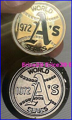 1972 Oakland A's World Series Press Pin Master Steel Die Hub & Repro Pin