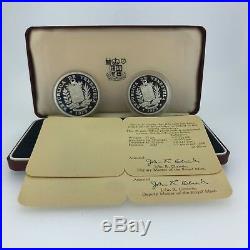 1976 UK Royal Mint Venezuela Silver Proof World Conservation Coins withBox + COA