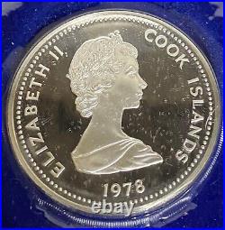 1978 Coronation Jubilee. 925 Silver, 5-Coin (5 Countries) Proof Set with Box & COA
