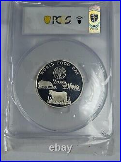 1981 Tonga World Food Day 2 Pa'Anga Silver Coin FAO Proof PCGS PR68DCAM