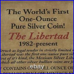 1982 Libertad 1oz Mexico Silver Bullion Coin. The World First Silver Bullion