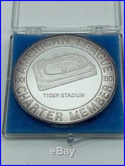 1984 World Champions Detroit Tigers Commemorative. 999 Silver Coin (Very Rare)