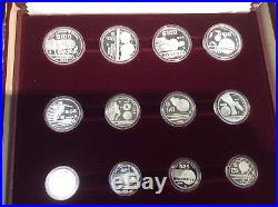 1985-1986 Mexico World Cup Silver Proof 12-coin Set