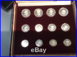 1985-1986 Mexico World Cup Silver Proof 12-coin Set
