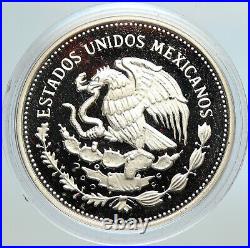 1985 MEXICO FIFA World Cup 1986 Football Soccer PRF Silver 100 Peso Coin i105597