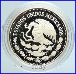 1985 MEXICO FIFA World Cup 1986 Football Soccer PRF Silver 25 Peso Coin i105592