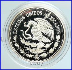 1985 MEXICO FIFA World Cup 1986 Football Soccer PRF Silver 25 Peso Coin i105596