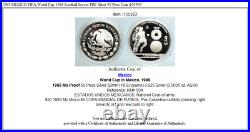 1985 MEXICO FIFA World Cup 1986 Football Soccer PRF Silver 50 Peso Coin i105593