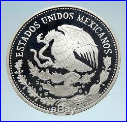 1985 Mo MEXICO FIFA World Cup 86 Football Genuine Silver 50 Peso Coin i74960