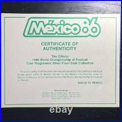 1986 Mexico World Champion Of Football Silver Proof 12 Coin Set