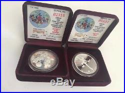 1988 Disney Around the World Rarities Mint 7 Coin. 999 Silver Complete Set