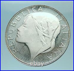 1989 ITALY Soccer Football Genuine World Cup Silver 200L Italian Coin i78822