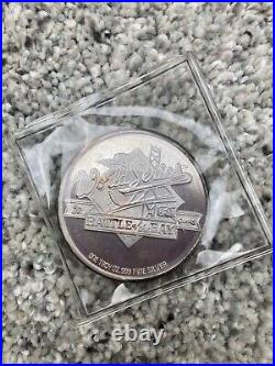 1989 World Series Battle Bay Baseball- Lot/2 1 oz. 999 Silver Coins A's & Giants