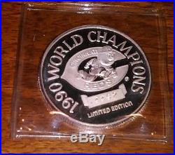 1990 World Series Champions, Cincinnati Reds, Limited Edition, 1 OZ Silver Round