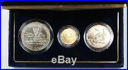 1991 1995 World War II 3 Coin Commemorative BU Set $5 Gold $1 Silver Dollar