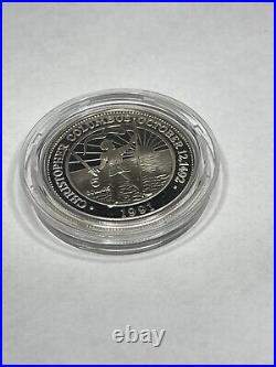 1991 Bahamas 5 dollar silver coin Columbus Discovery of the world Proof