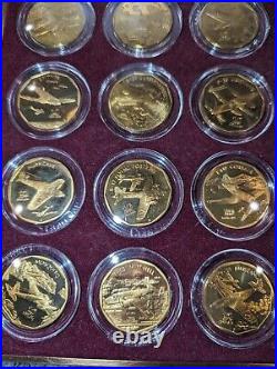 1991 Marshall Islands Aircraft of World War II $10.00 Coins 24 pc. Proof Set