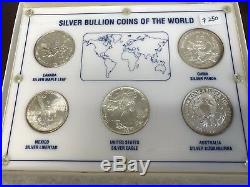 1991 Silver Bullion Coins of the World Excellent package China Panda high value