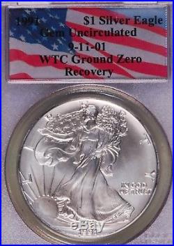 1991 WTC Silver Eagle Recovery PCGS World Trade Center Gem Uncirculated (#013)
