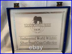 1991 cook Islands World wildlife endangered species silver proof set, 24 coins