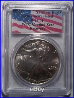 1993 Silver Eagle Wtc Pcgs Gem Unc World Trade Center Recovery 9/11/2001 Dollar