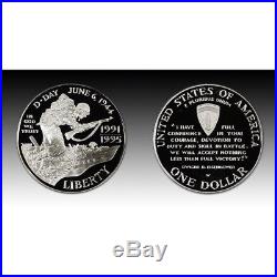 1993 US World War II 50th Anniversary 3-Coin Commemorative Proof Set