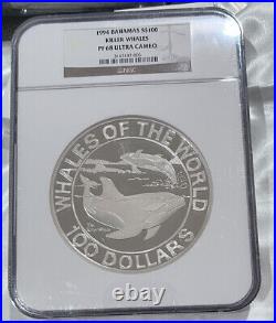 1994 Bahamas Whales of the World $100 1993 Kilo 32.15 Troy oz. 999 SC1