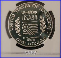 1994-S World Cup S$1 NGC PF70 Commemorative Silver Dollar Soccer Proof UCAM