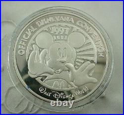 1997 Disney World DISNEYANA Convention Proof 1 oz Silver Round Coin LE #033/1000