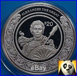 1997 LIBERIA $20 Dollars Worlds Conqueror Alexander The Great Silver Proof Coin