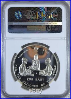 1997 Silver proof coin, For The Children of the World 200 Baht, PF69 ULTRA CAMEO 1997 Silver proof coin, For The Children of the World 200 Baht, PF69 ULTRA CAMEO